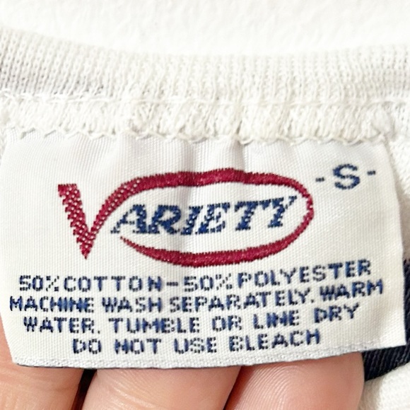 Vintage 1980’s Variety Terrycloth Striped Skinny Strap Tank Top Ribbed Waist💙🤍 - Picture 6 of 6